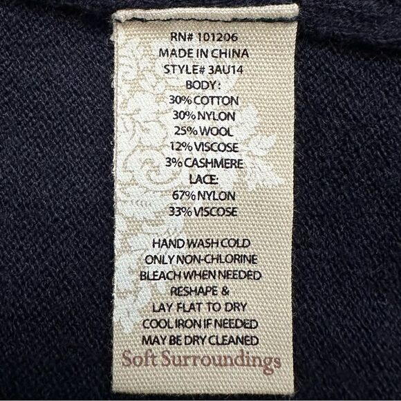 Soft Surroundings Wool Cashmere Blend Isabeau Tunic Sweater - Picture 12 of 13